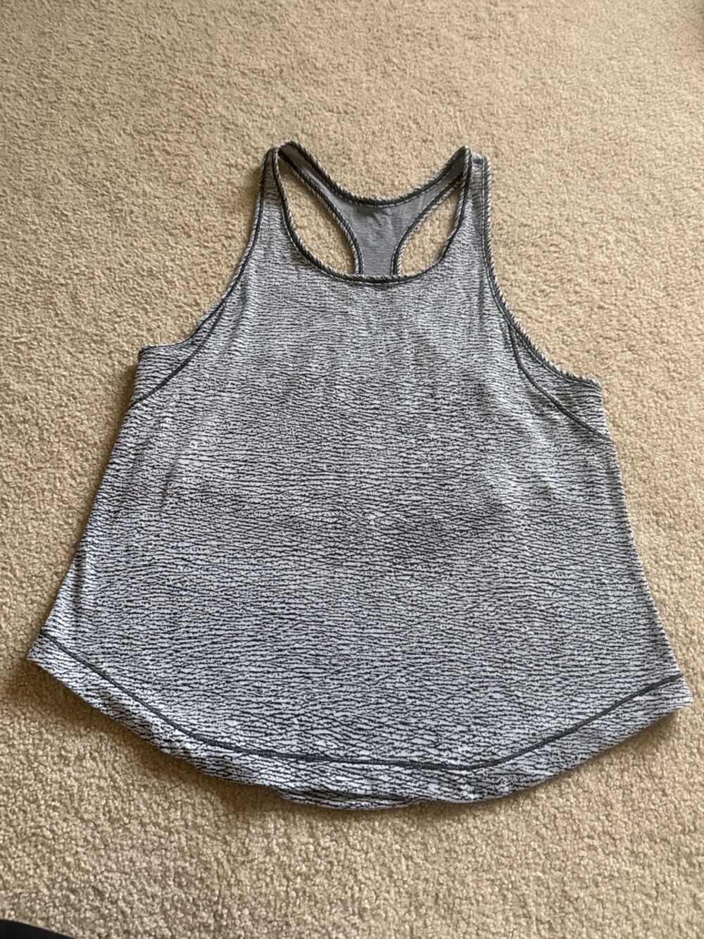 lululemon athletica Light Gray Textured Racerback Tank